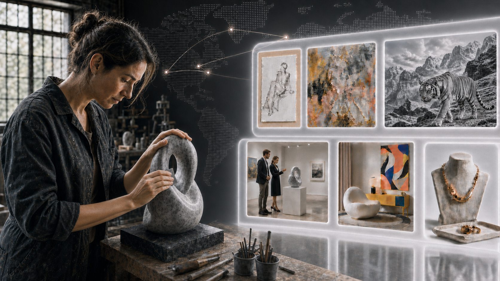 An independent maker connecting original work with global digital opportunities