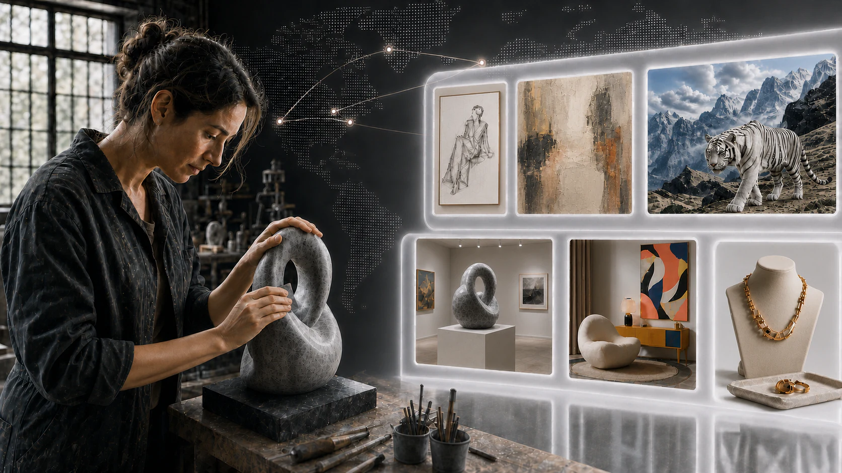 An independent maker connecting original work with global digital opportunities