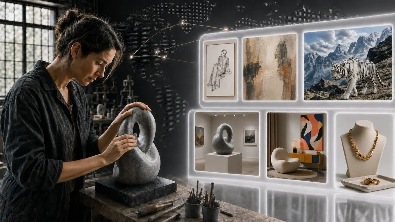 An independent maker connecting original work with global digital opportunities