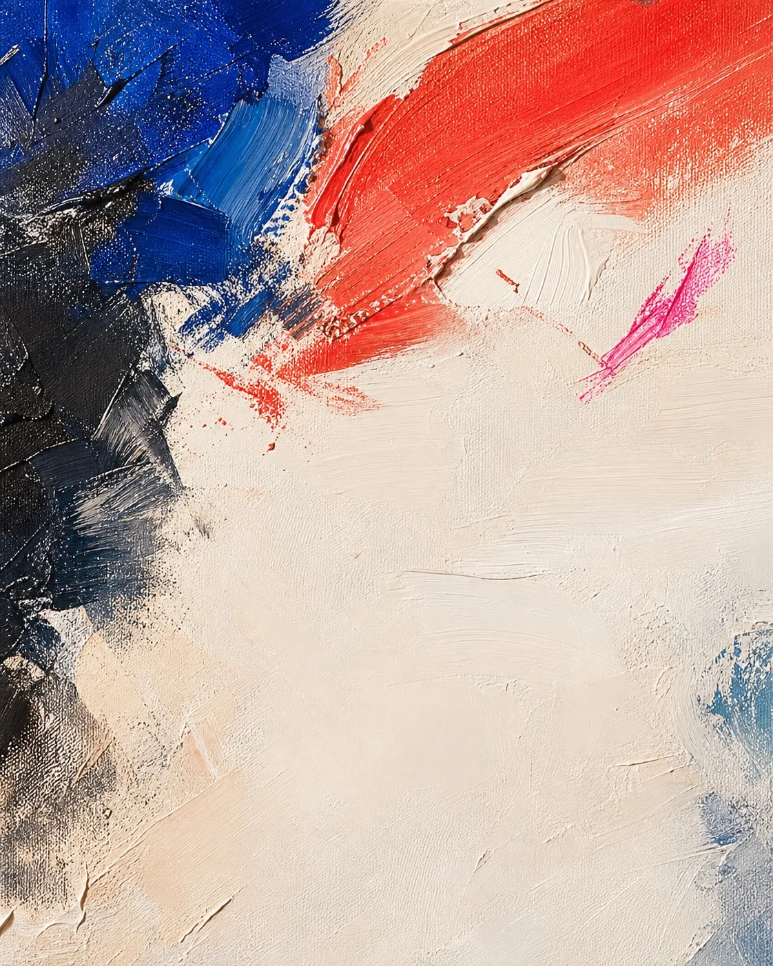 Original paintings displayed in a warm contemporary interior