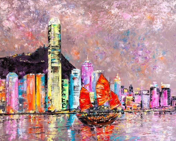 Neon Over Victoria Harbour
