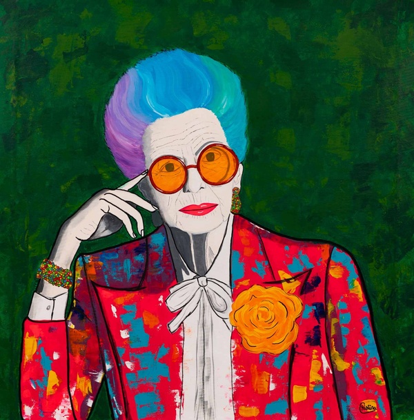 Iris Apfel Pop Art Portrait