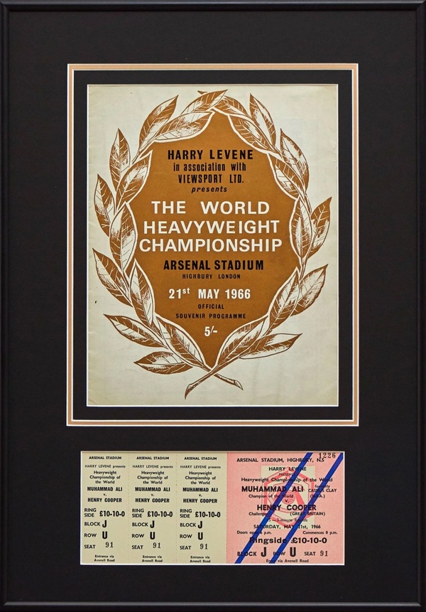 Muhammad Ali Vs Henry Cooper 2, 1966, Official Ticket And Fight Program