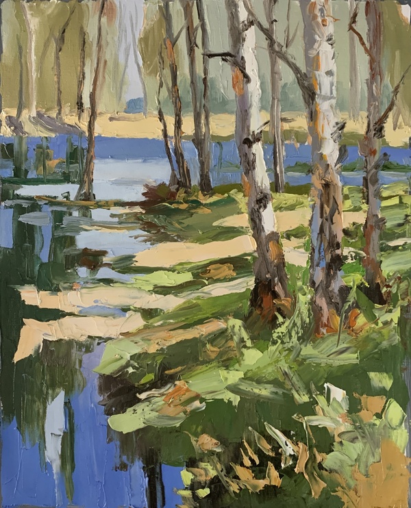 Birch Forest by the River