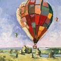 Landscape with Air Balloon