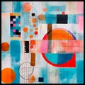 Abstract Painting RJ0150 Geometric Modern Contemporary Abstraction,