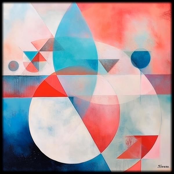 Abstract Painting RJ0140 Geometric Modern Contemporary Abstraction