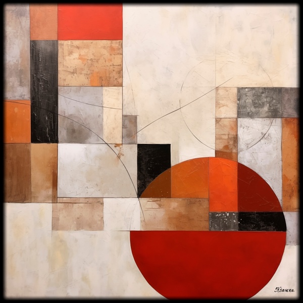 Abstract Painting RJ0177 Geometric Modern Contemporary Abstraction
