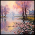 French Landscape Painting RJ0204 in Impressionism style of Claude Monet