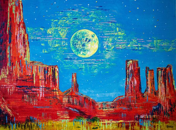 Monument Valley. Neon Moon