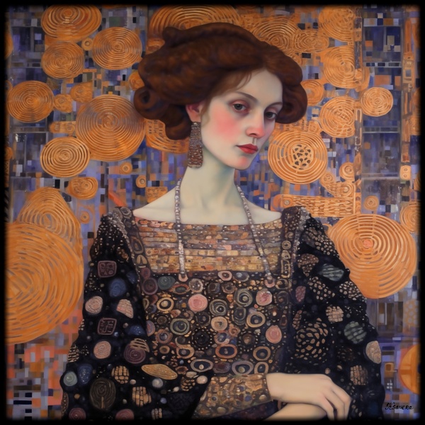 Portrait RJ0183 Art Nouveau Gustav Klimt painting