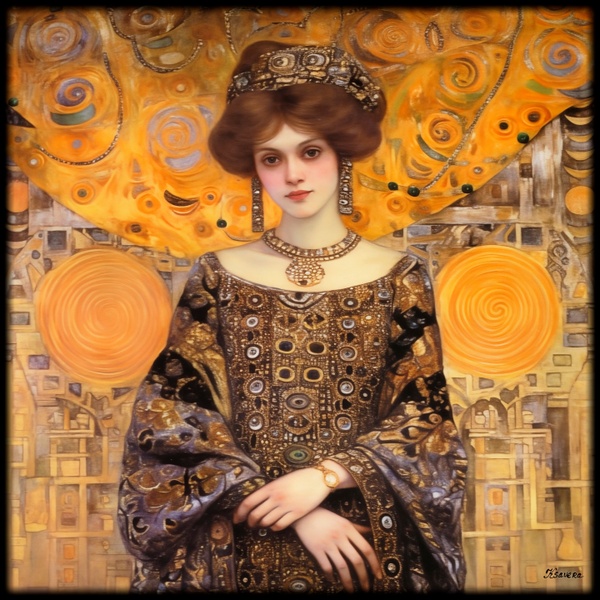 Portrait RJ0194 Art Nouveau Gustav Klimt painting