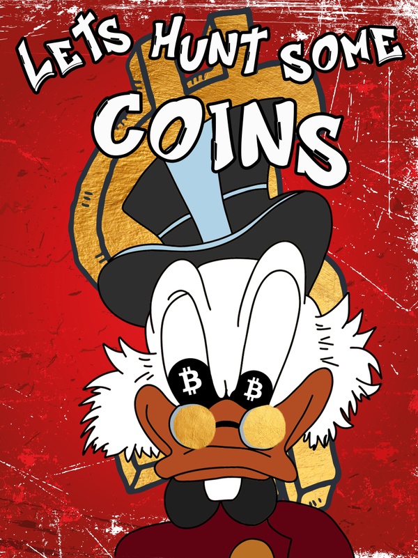 Let’s Hunt Some Coins – Bitcoin Pop Art Poster