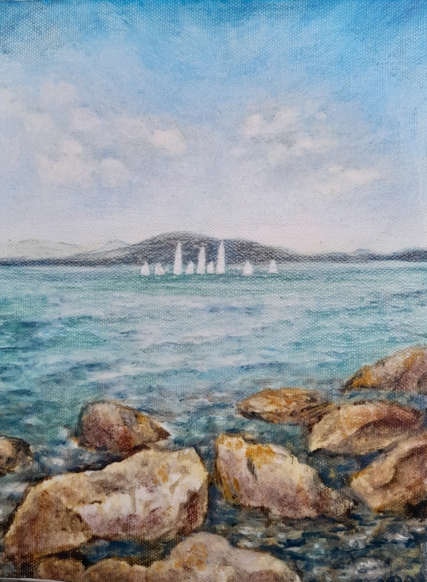Sails. Aegean sea.