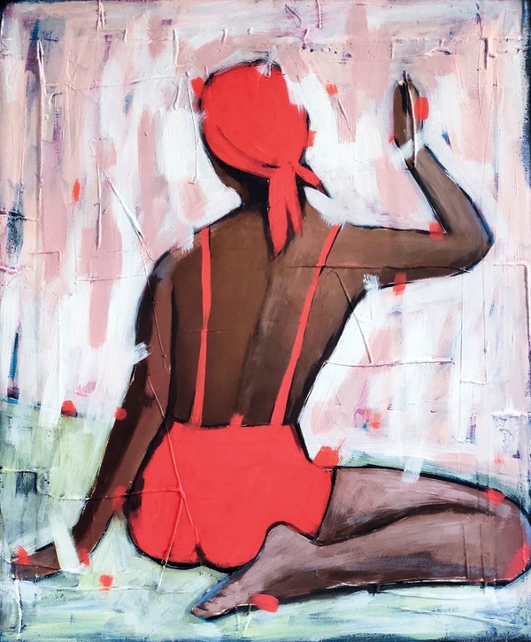 Looking into the distance. Modern art.