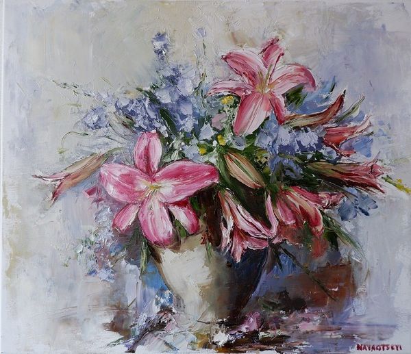 Pink Lilies on the Vase
