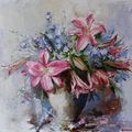 Pink Lilies on the Vase
