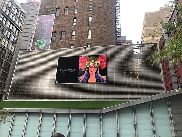 Anjanette Miller, Hero Art Project, Arthouse.NYC, Big Screen Plaza, New York 