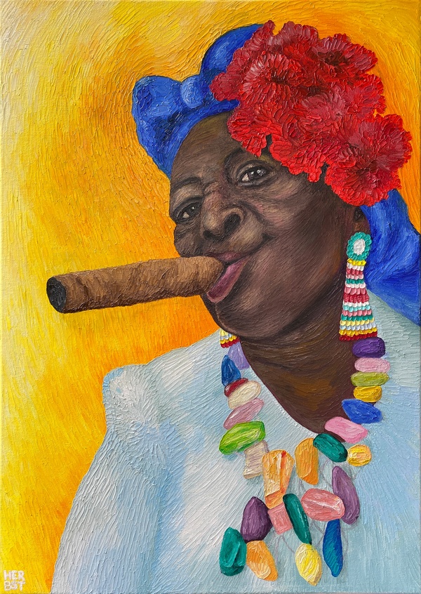 Cuban Woman With Cigar