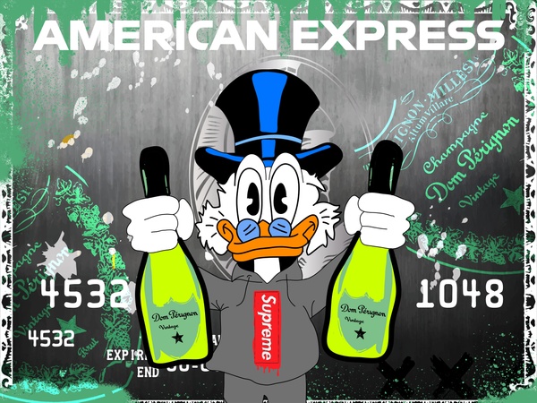 Save Water Drink Champagne – Scrooge x Supreme Pop Art