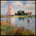French Landscape Painting RJ0214 in Impressionism style of Claude Monet
