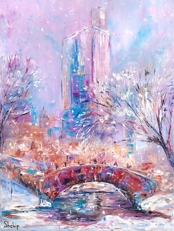 Winter Bridge in Central Park