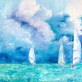 Sailboats on the Azure Waters