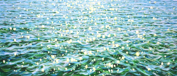 Glare in Emerald Water