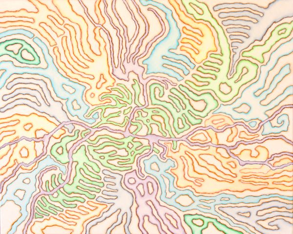 “Fragments Dinosaur Country” original abstract painting