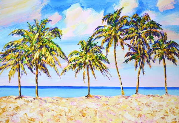 Palm Trees. Ocean.