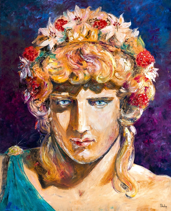 Dionysus With a Wreath of White Lilies