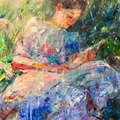 Reading Girl Under a Tree