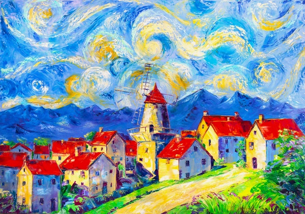 The Old Windmill in the Mountains