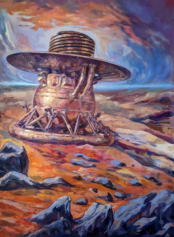 Red Planet. Space. Modern art.