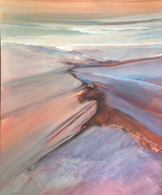 "A Personal Journey"  30 x 36"  Acrylic on W/C board  $3,200