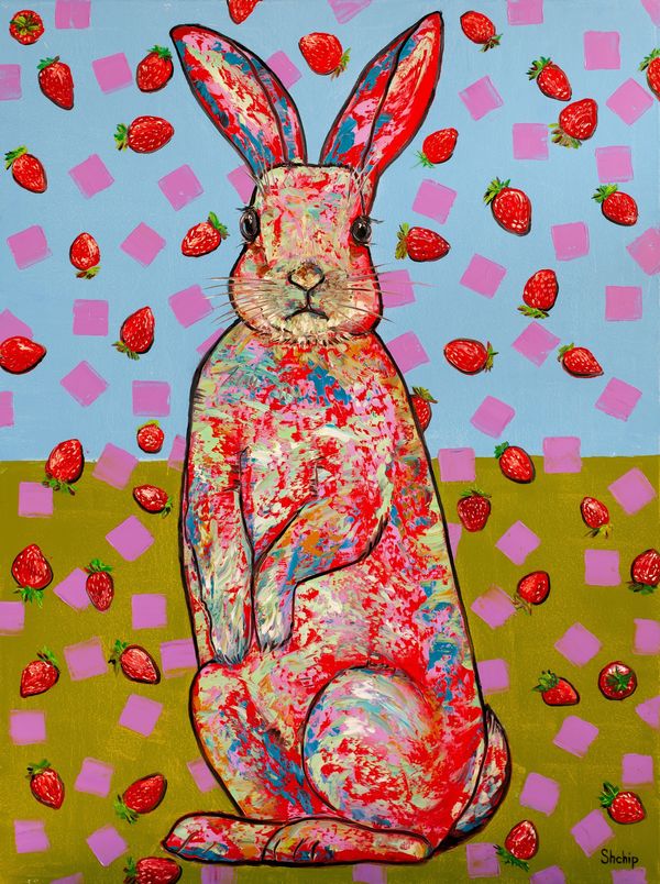 Another Rabbit and Strawberries