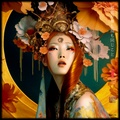 Japanese Goddess RJ0010 - Portrait Photography Geisha Art Nouveau