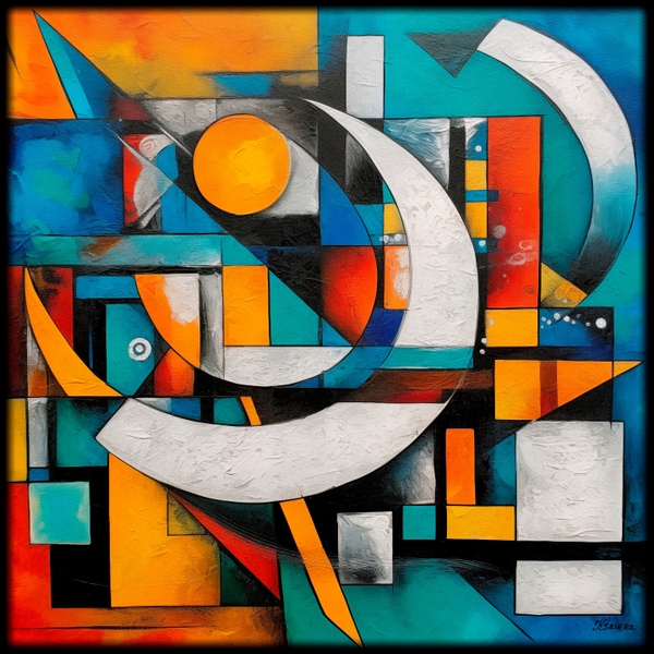 Abstract Painting RJ0139 Geometric Modern Contemporary Abstraction