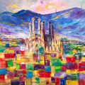 Colorful Barcelona. La Sagrada Familia