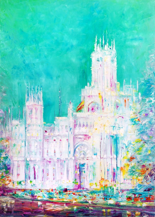 Cibeles Palace In Light Painting