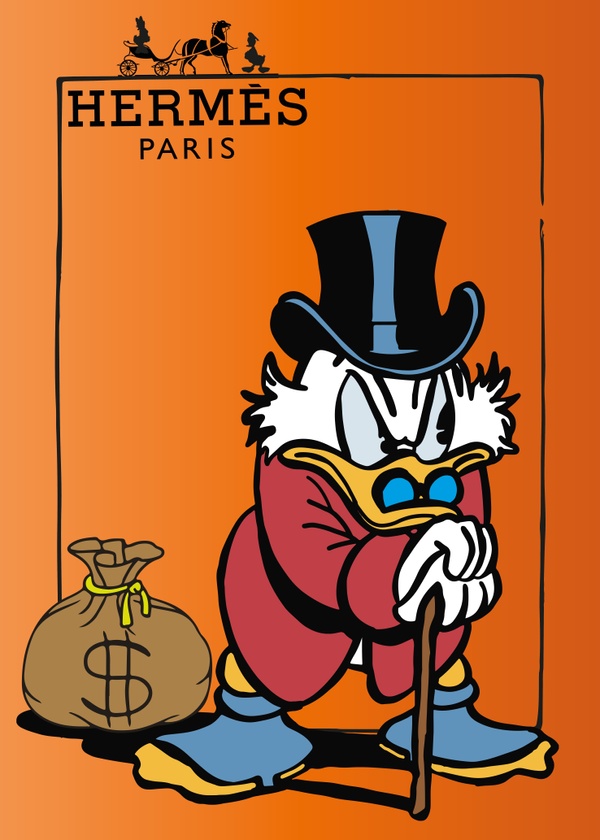 Grumpy Rich – Hermes x Scrooge Pop Art
