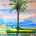 Palm Tree on the Canal In Empuriabrava