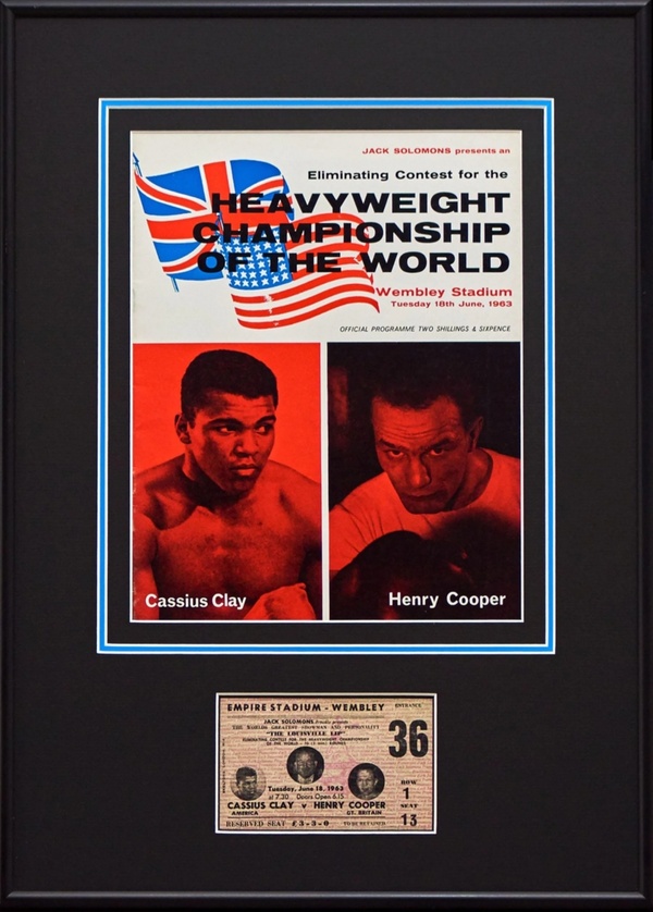 Cassius Clay Vs Henry Cooper, 1963, Official Ticket And Fight Program