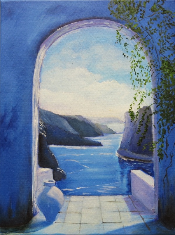 Through the Arch - Shades of Blue