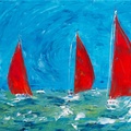 Red Sails on the Water