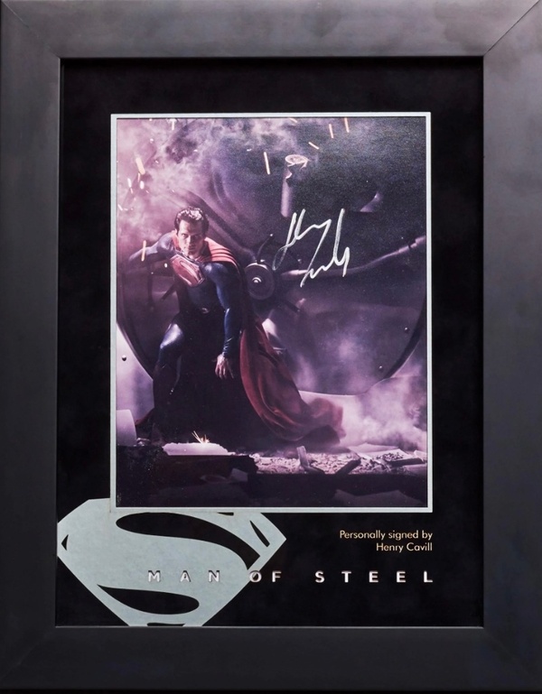 Man Of Steel Signed Photo Display (Henry Cavill)