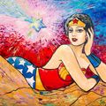 Wonder Woman Lying Under Star