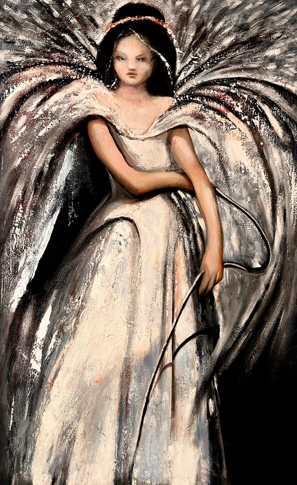 Woman In White Dress & A Wipe