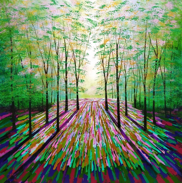 Gold and Magenta Wood