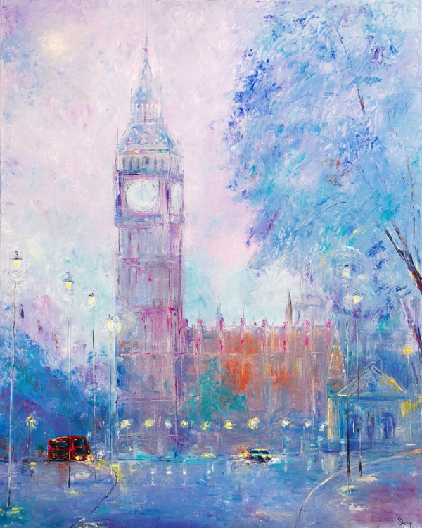London in Pastel Purple